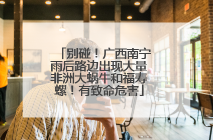 别碰！广西南宁雨后路边出现大量非洲大蜗牛和福寿螺！有致命危害