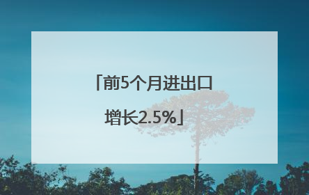 前5个月进出口增长2.5%