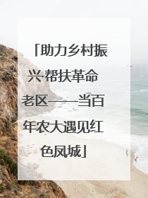 助力乡村振兴·帮扶革命老区——当百年农大遇见红色凤城
