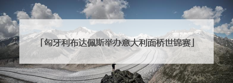 匈牙利布达佩斯举办意大利面桥世锦赛