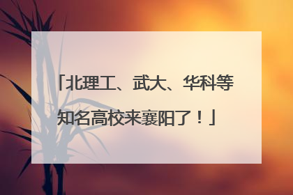 北理工、武大、华科等知名高校来襄阳了！