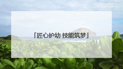 匠心护幼 技能筑梦