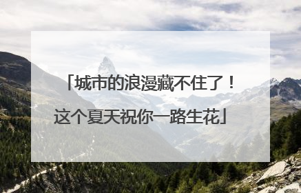 城市的浪漫藏不住了！这个夏天祝你一路生花
