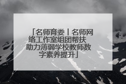名师育娄丨名师网络工作室组团帮扶 助力薄弱学校教师数字素养提升