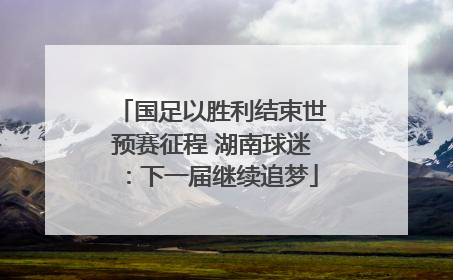 国足以胜利结束世预赛征程 湖南球迷：下一届继续追梦