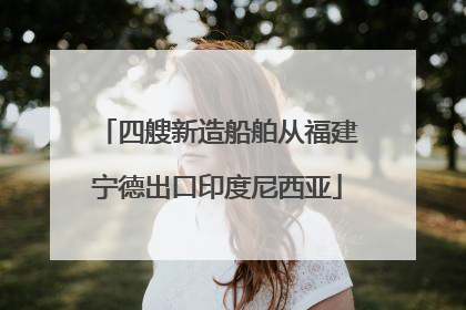 四艘新造船舶从福建宁德出口印度尼西亚