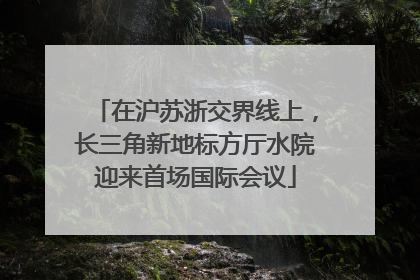 在沪苏浙交界线上，长三角新地标方厅水院迎来首场国际会议