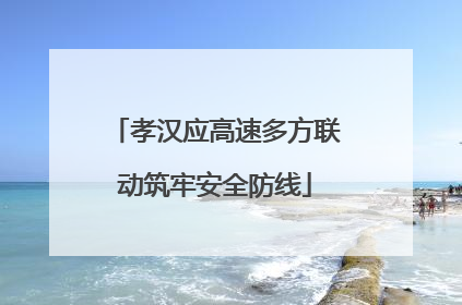 孝汉应高速多方联动筑牢安全防线