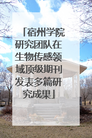 宿州学院研究团队在生物传感领域顶级期刊发表多篇研究成果