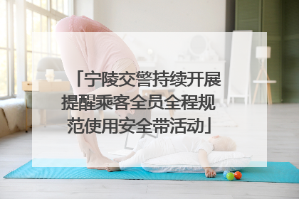 宁陵交警持续开展提醒乘客全员全程规范使用安全带活动