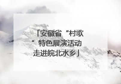 安徽省“村歌”特色展演活动走进皖北水乡