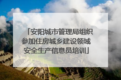 安阳城市管理局组织参加住房城乡建设领域安全生产信息员培训