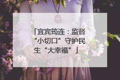 宜宾筠连：监督“小切口”守护民生“大幸福”