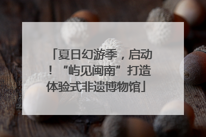 夏日幻游季，启动！“屿见闽南”打造体验式非遗博物馆