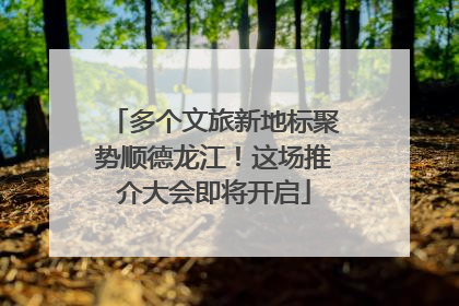 多个文旅新地标聚势顺德龙江！这场推介大会即将开启