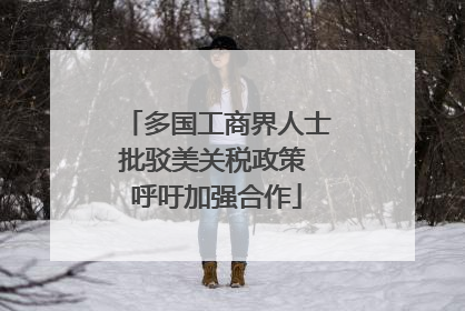 多国工商界人士批驳美关税政策 呼吁加强合作