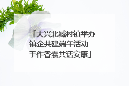 大兴北臧村镇举办镇企共建端午活动 手作香囊共话安康