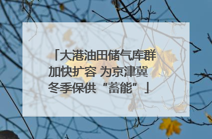 大港油田储气库群加快扩容 为京津冀冬季保供“蓄能”