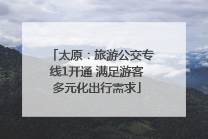 太原：旅游公交专线1开通 满足游客多元化出行需求
