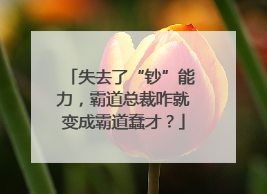 失去了“钞”能力，霸道总裁咋就变成霸道蠢才？