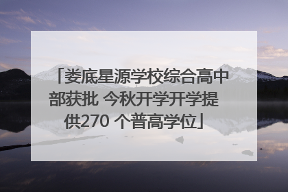 娄底星源学校综合高中部获批 今秋开学开学提供270 个普高学位