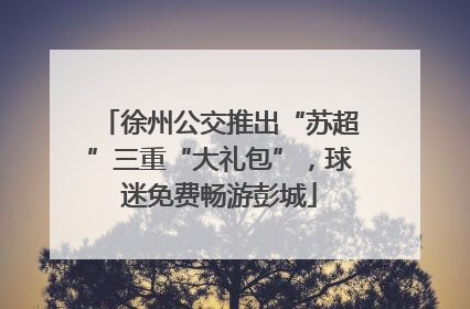 徐州公交推出“苏超”三重“大礼包”，球迷免费畅游彭城