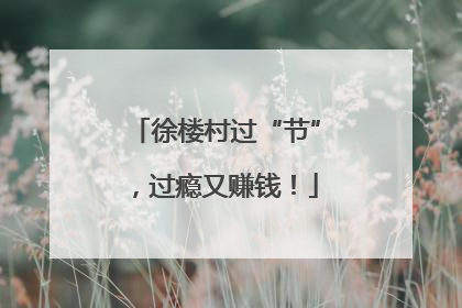 徐楼村过“节”，过瘾又赚钱！