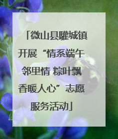 微山县驩城镇开展“情系端午邻里情 粽叶飘香暖人心”志愿服务活动
