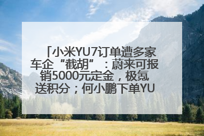 小米YU7订单遭多家车企“截胡”：蔚来可报销5000元定金，极氪送积分；何小鹏下单YU7，喊话雷军早点交付