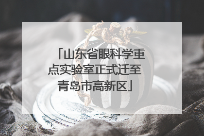 山东省眼科学重点实验室正式迁至青岛市高新区
