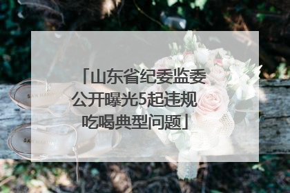山东省纪委监委公开曝光5起违规吃喝典型问题
