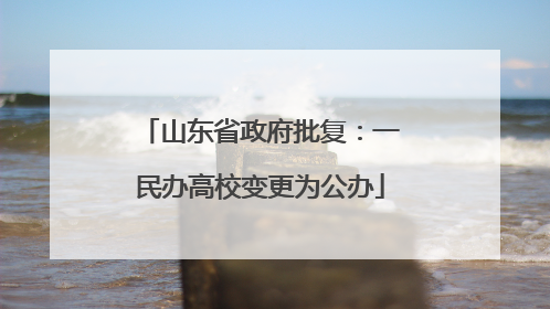 山东省政府批复：一民办高校变更为公办