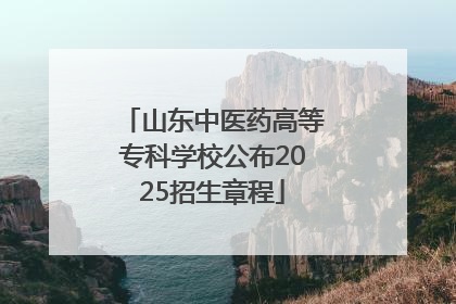 山东中医药高等专科学校公布2025招生章程