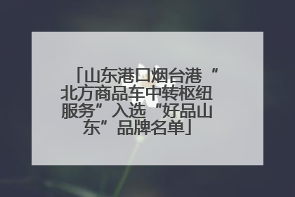 山东港口烟台港“北方商品车中转枢纽服务”入选“好品山东”品牌名单