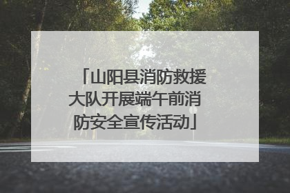 山阳县消防救援大队开展端午前消防安全宣传活动
