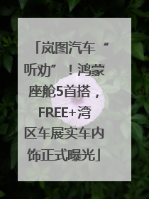岚图汽车“听劝”！鸿蒙座舱5首搭，FREE+湾区车展实车内饰正式曝光