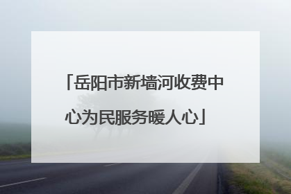 岳阳市新墙河收费中心为民服务暖人心