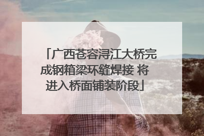 广西苍容浔江大桥完成钢箱梁环缝焊接 将进入桥面铺装阶段