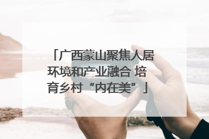广西蒙山聚焦人居环境和产业融合 培育乡村“内在美”