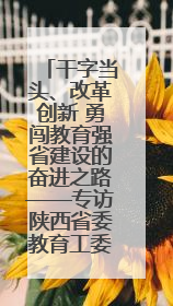 干字当头、改革创新 勇闯教育强省建设的奋进之路——专访陕西省委教育工委书记、省教育厅厅长王树声
