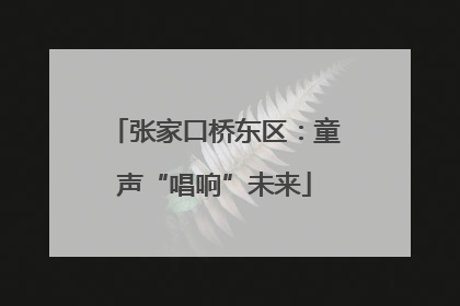 张家口桥东区：童声“唱响”未来
