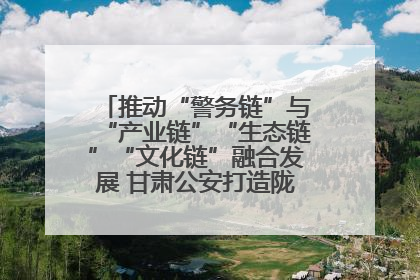 推动“警务链”与“产业链”“生态链”“文化链”融合发展 甘肃公安打造陇原旅游警务品牌