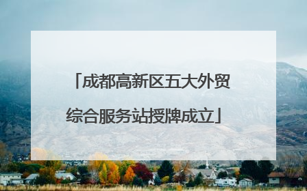 成都高新区五大外贸综合服务站授牌成立