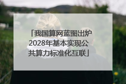 我国算网蓝图出炉 2028年基本实现公共算力标准化互联