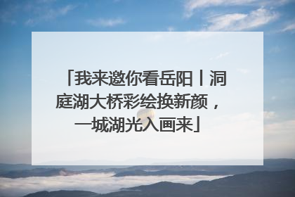我来邀你看岳阳丨洞庭湖大桥彩绘换新颜，一城湖光入画来