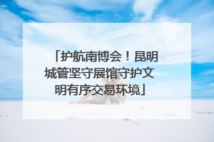 护航南博会！昆明城管坚守展馆守护文明有序交易环境