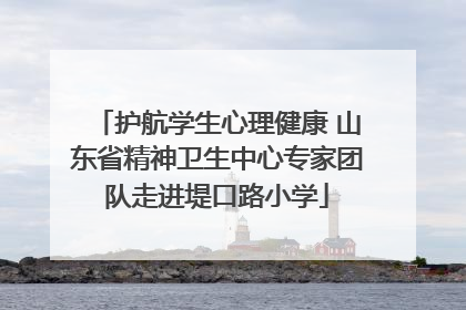 护航学生心理健康 山东省精神卫生中心专家团队走进堤口路小学