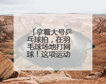 拿着大号乒乓球拍，在羽毛球场地打网球！这项运动正风靡江城