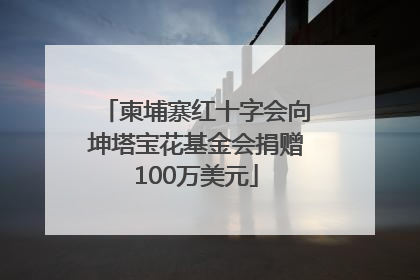 柬埔寨红十字会向坤塔宝花基金会捐赠100万美元