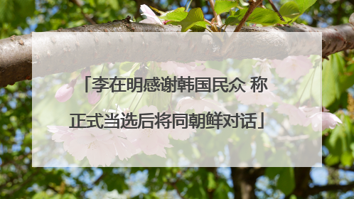 李在明感谢韩国民众 称正式当选后将同朝鲜对话